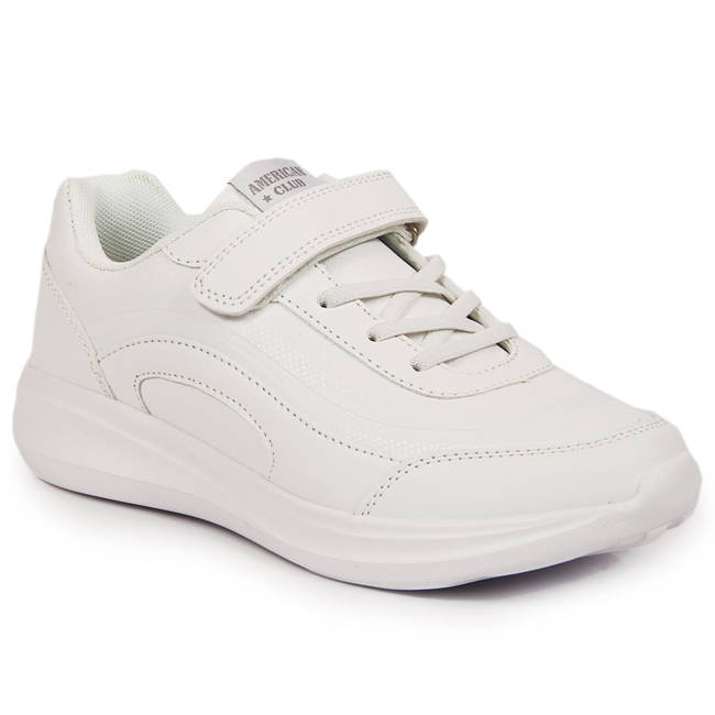 Buty sportowe na rzep białe American Club