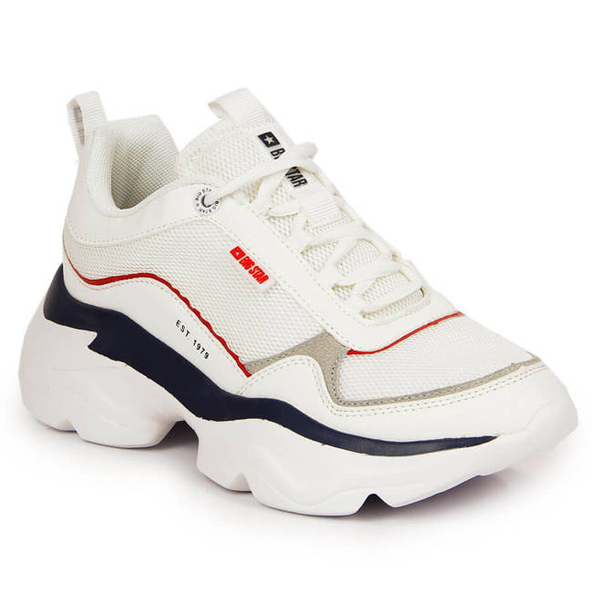 Buty sportowe skórzane białe Big Star JJ274A116