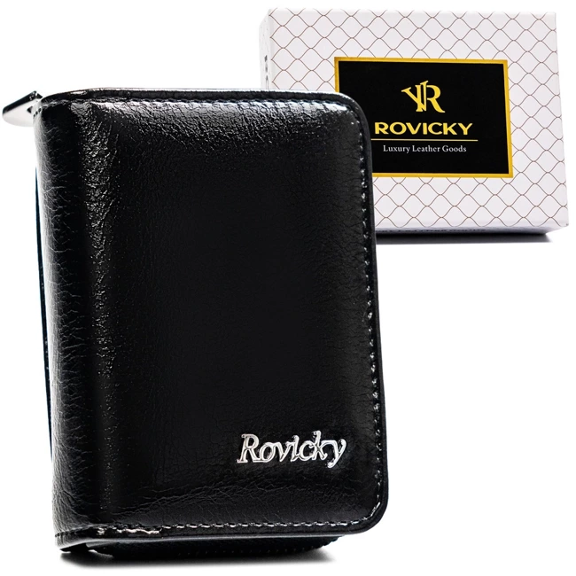 Portfel damski czarny RFID Rovicky RPX-33-ML